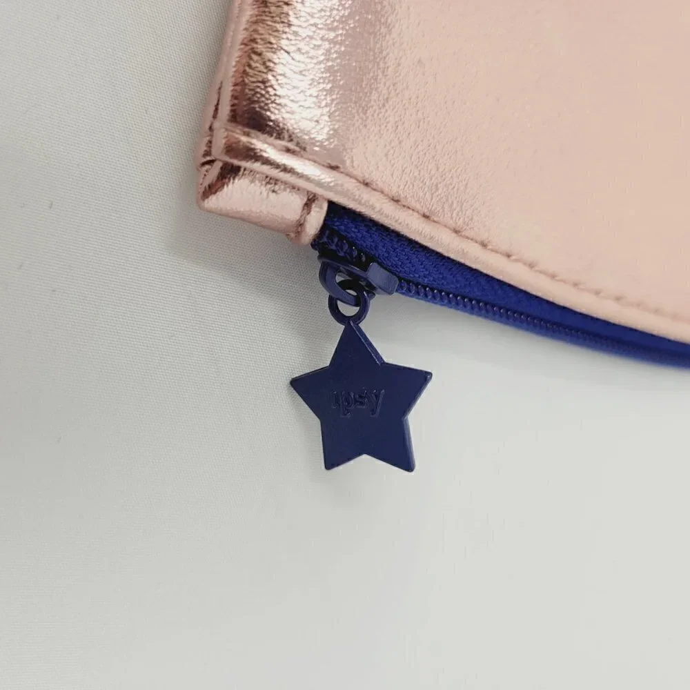 IPSY Metallic Pink  “And Off She Went To Change The World” Cosmetic Bag